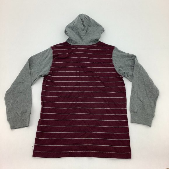 Amplify | Boy's Long Sleeve Shirt | Maroon & Grey | Small - Picture 2 of 2